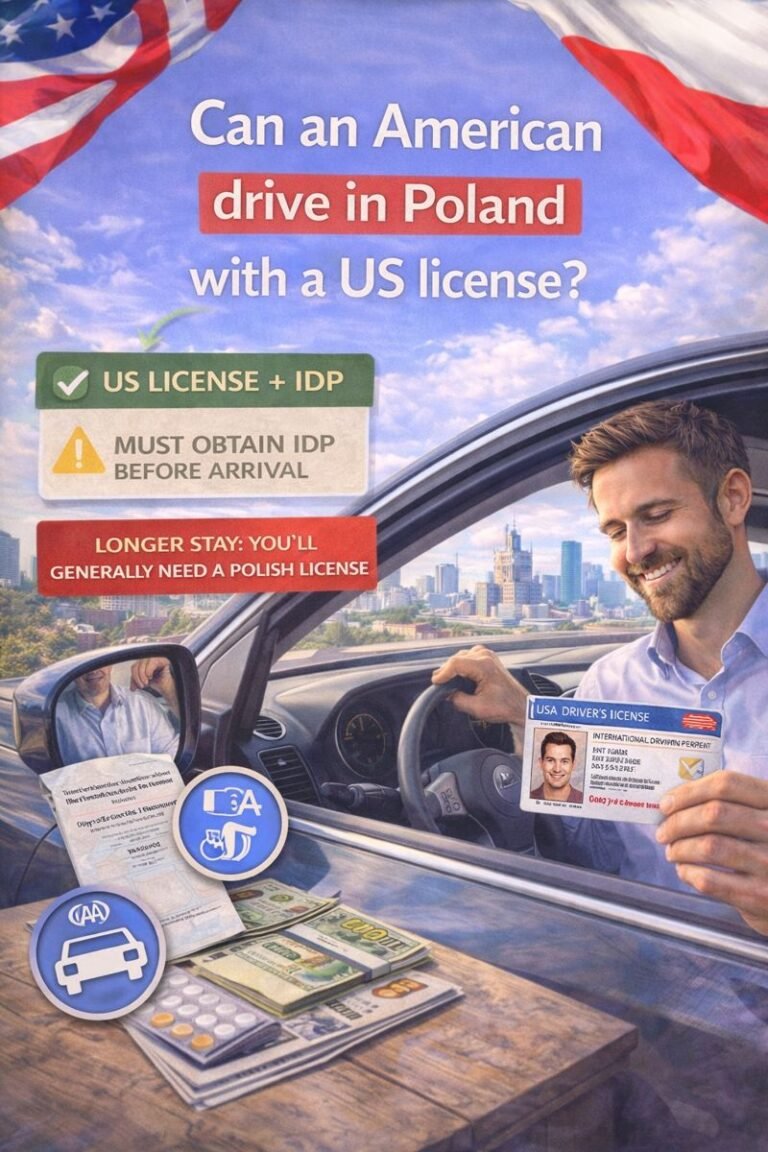 Can an American drive in Poland with a US license?