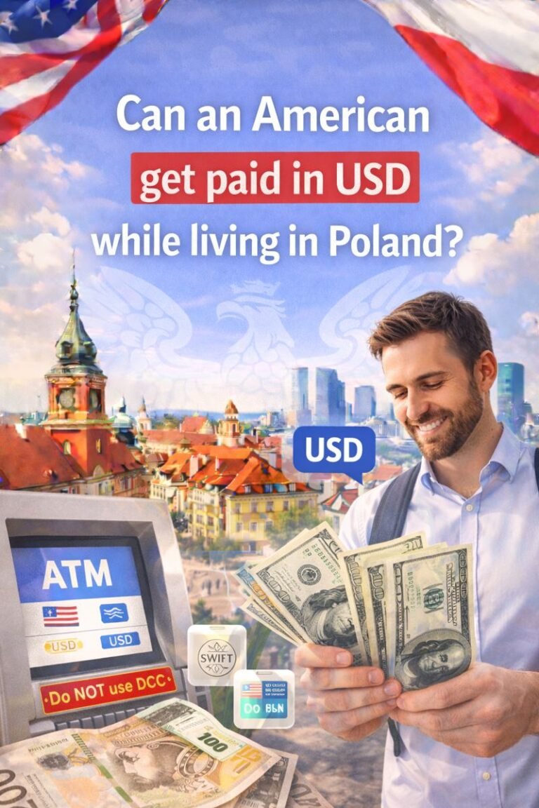 Can an American get paid in USD while living in Poland?