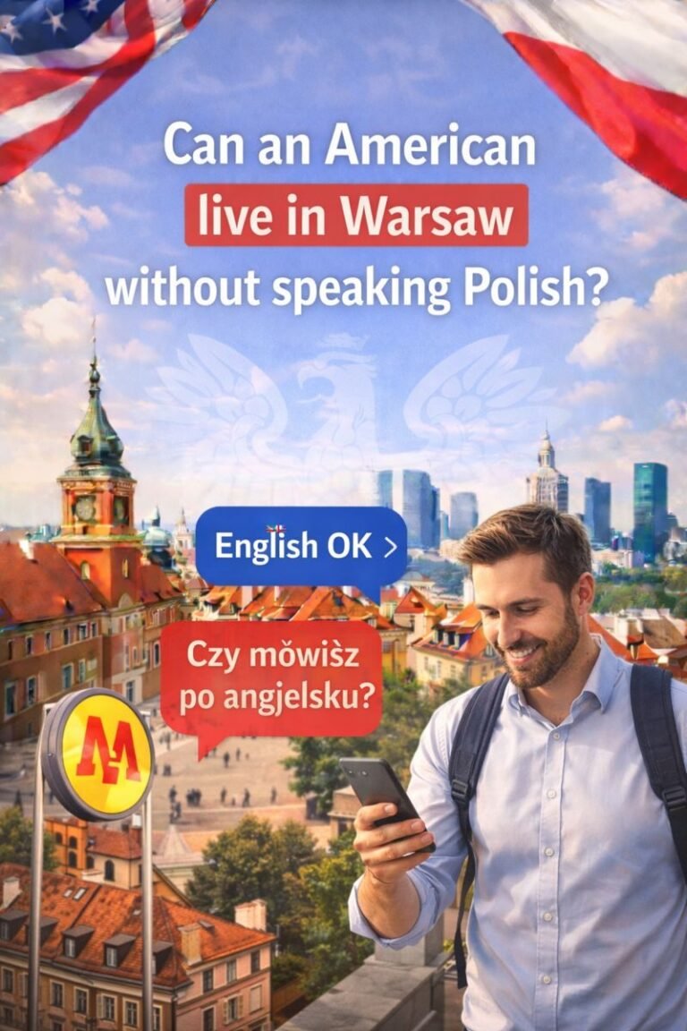 Can an American live in Warsaw without speaking Polish?
